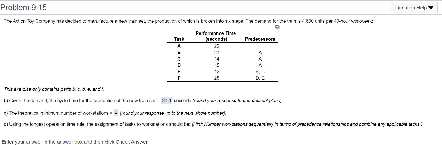 Problem 9.15 Question Help The Action Toy Company