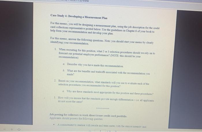 answer 2 and 3 1/view Case Study 4: Developing a