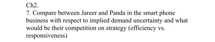 Ch2. 7. Compare between Jareer and Panda in the