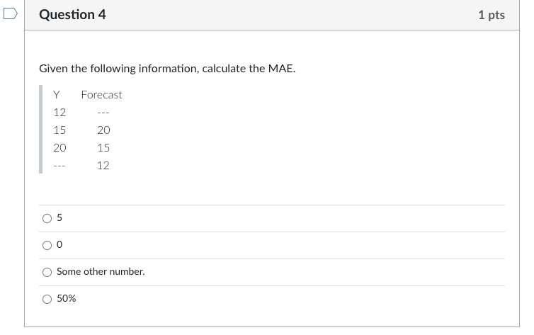 Question 1 1 pts Using the sample Excel output
