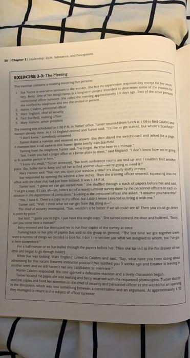 1. Perform a detailed critique of "the meeting"