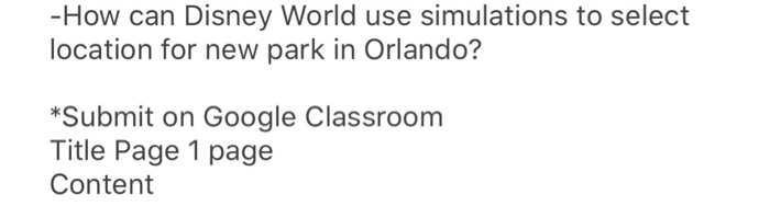 -How can Disney World use simulations to select
