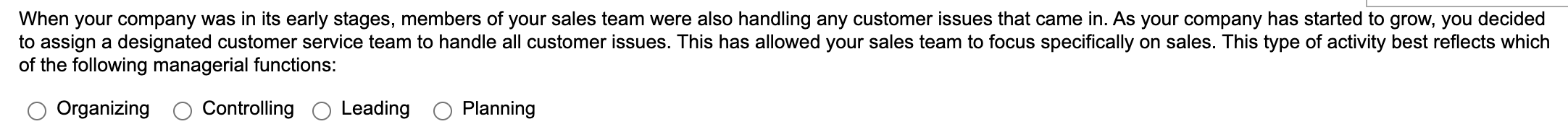 When your company was in its early stages,