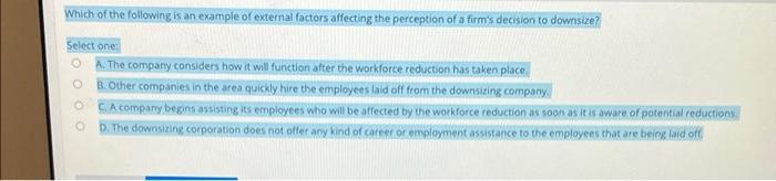 Which of the following is an example of external