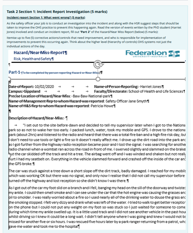 Task 2 Section 2: Responsibility for the Incident