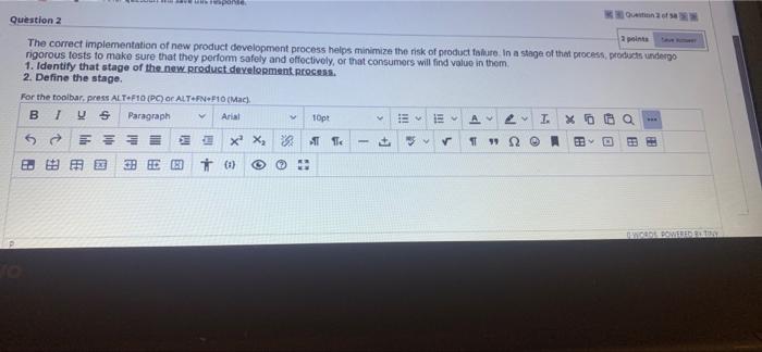 w ponie Question 2 2 points The correct