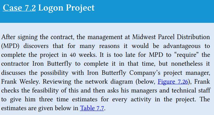 Case 7.2 Logon Project After signing the