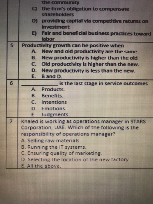 operation & supply chain management the community