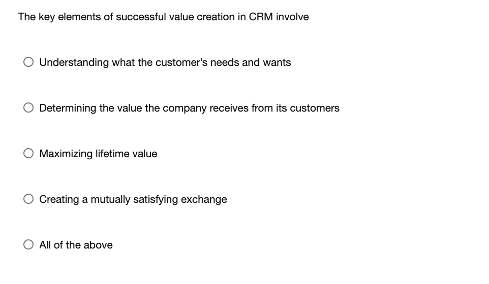 The key elements of successful value creation in