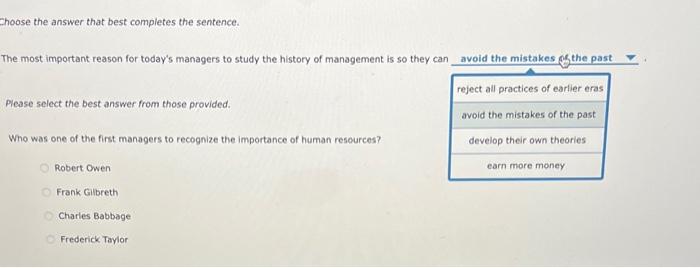 Choose the answer that best completes the