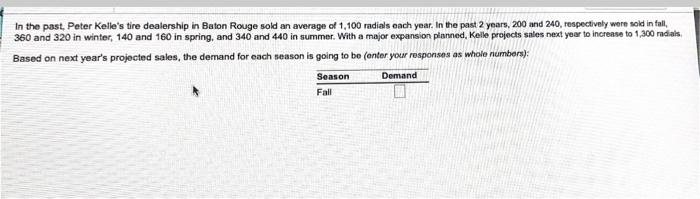 Can you please fill out the question for spring,