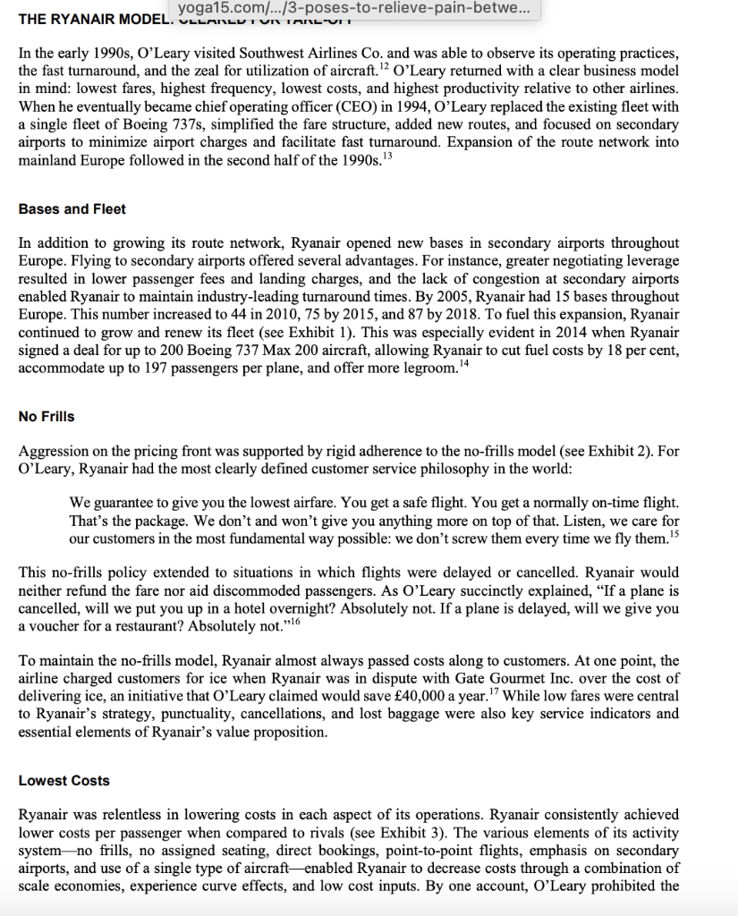 The Ryanair case says, Between 2013 and 2018, it