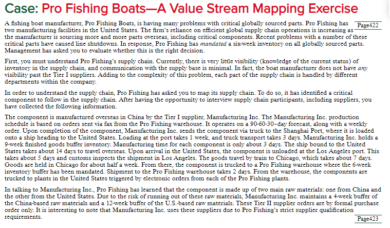 PLEASE ANSWER 2 & 3 1. Create a value stream map