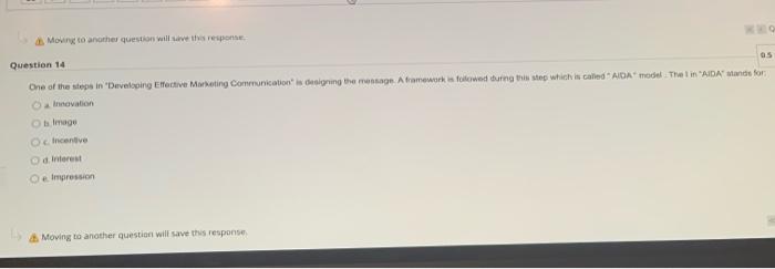 v Moving to another question will save the