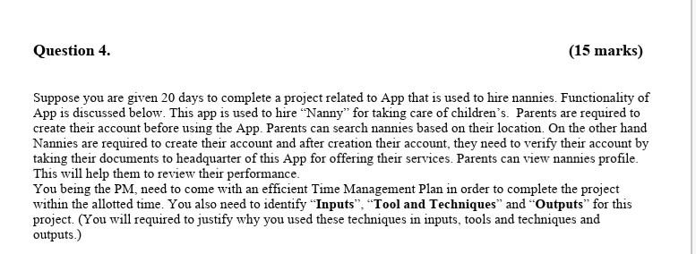 Question 4. (15 marks) Suppose you are given 20