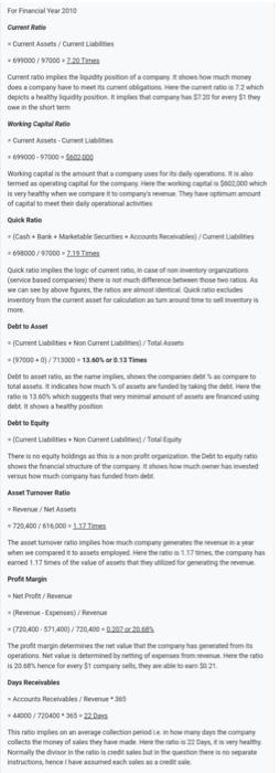 With the financial analysis provided below,