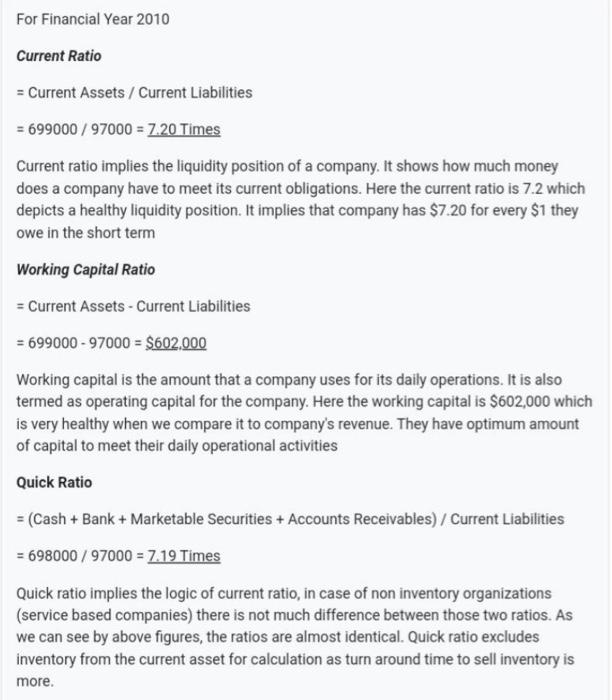 With the financial analysis provided below,