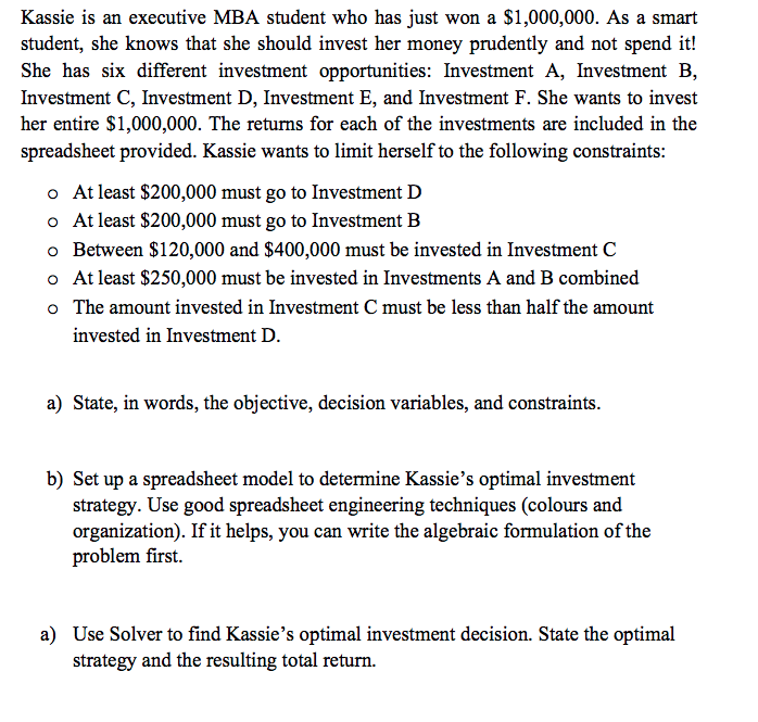 We need to use this excel format to answer the