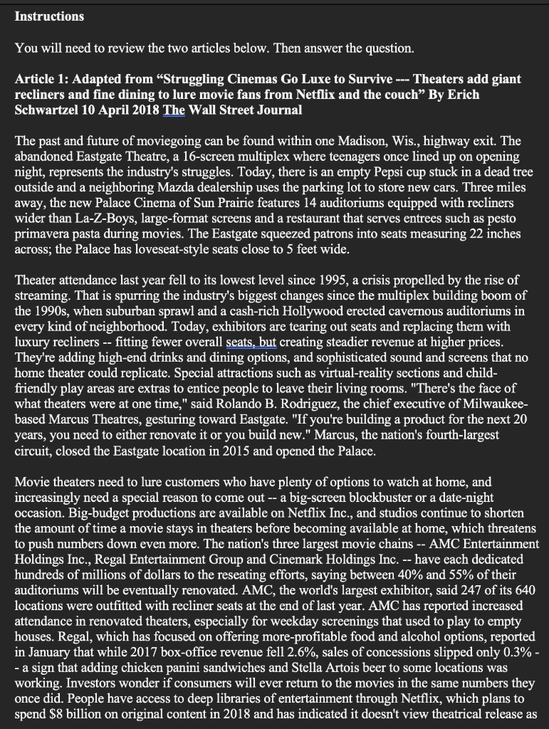 Question 2 . What is your recommendation for how