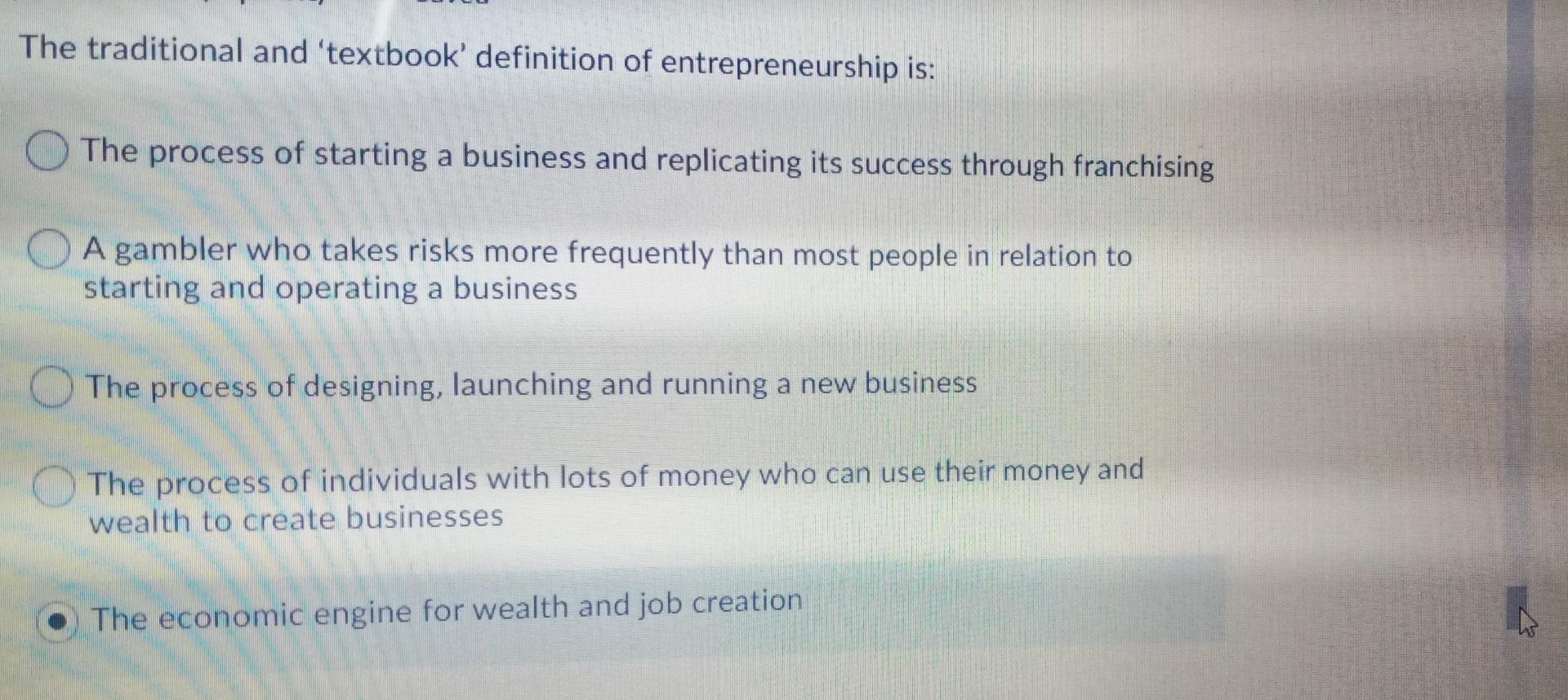 ans please The traditional and 'textbook'