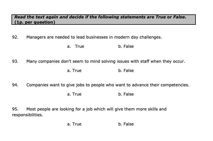 here are the questions: 0. Please read the texts