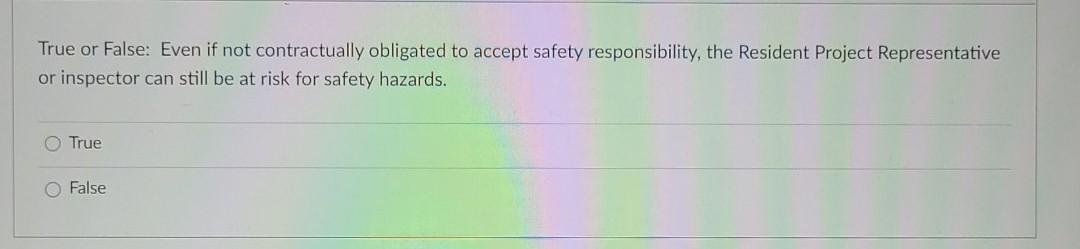 True or False: Even if not contractually