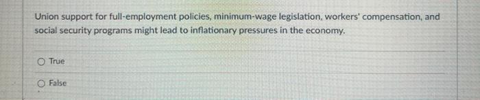 Union support for full-employment policies,