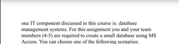 one IT component discussed in this course is: