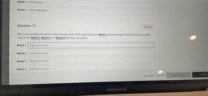 Blank 1 behavioural Blank 2 physchographic