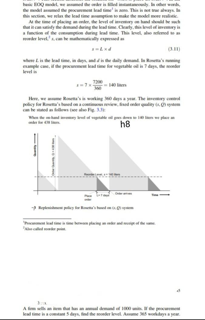 need right answer basic EOQ model, we assumed the