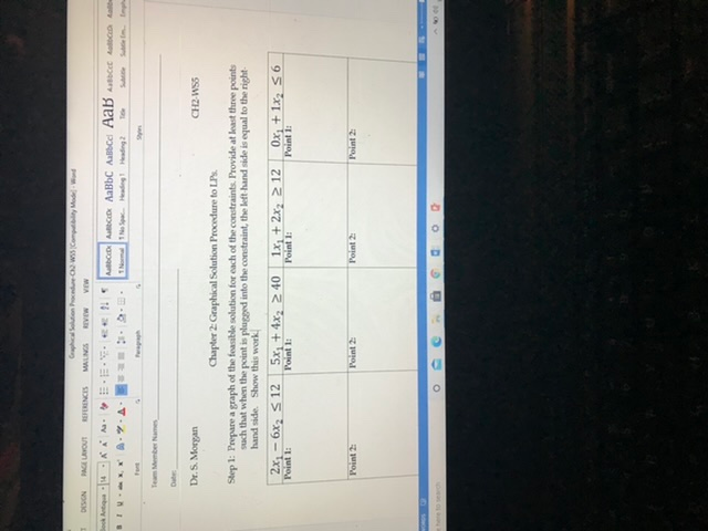 : Prepare a graph of the feasible solution for