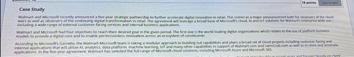 Case Study Walmart and Microsoft recently