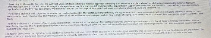 Case Study Walmart and Microsoft recently