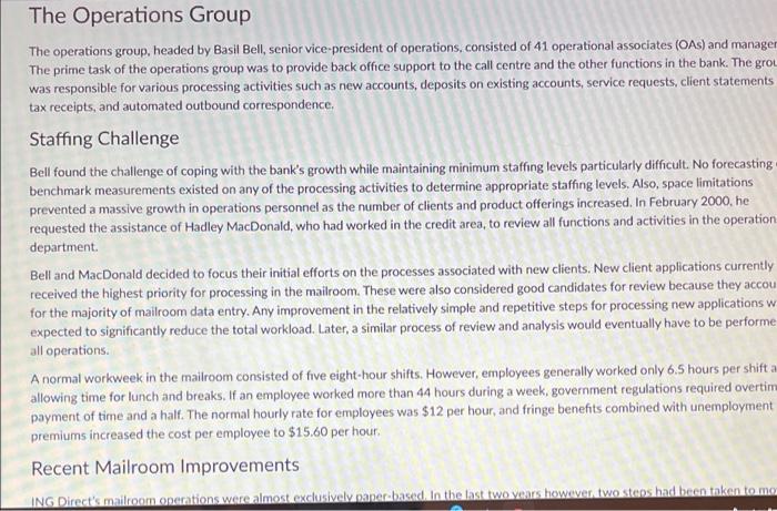 create a value stream map for the mailroom