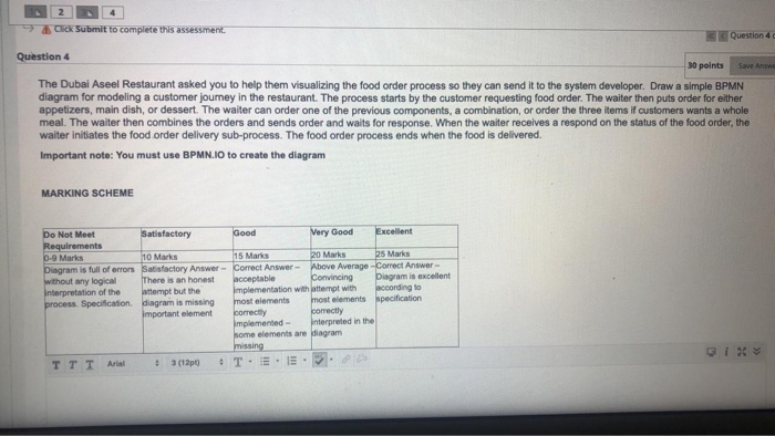 Click Submit to complete this assessment Question
