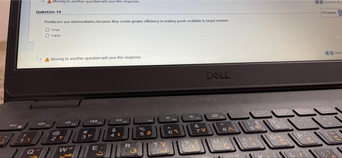 Moving to another question will save the response