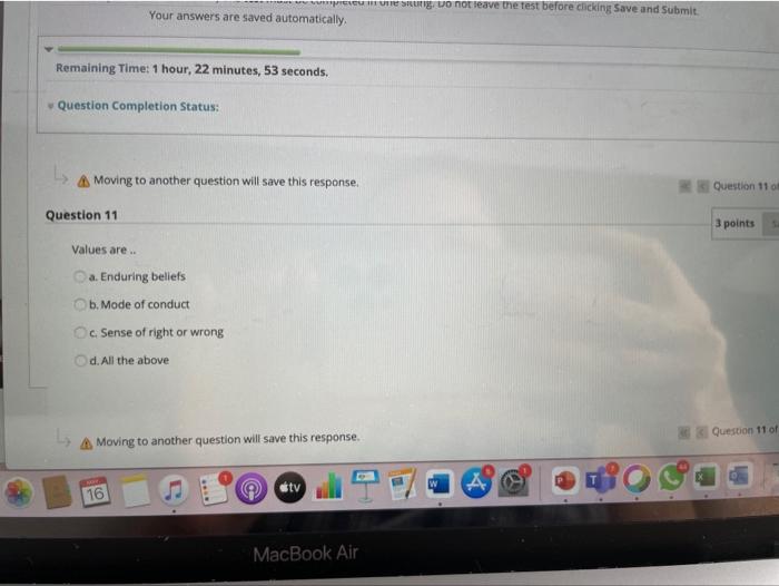 Remaining Time: 1 hour, 23 minutes, 09 seconds