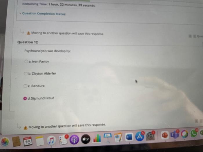 Remaining Time: 1 hour, 23 minutes, 09 seconds