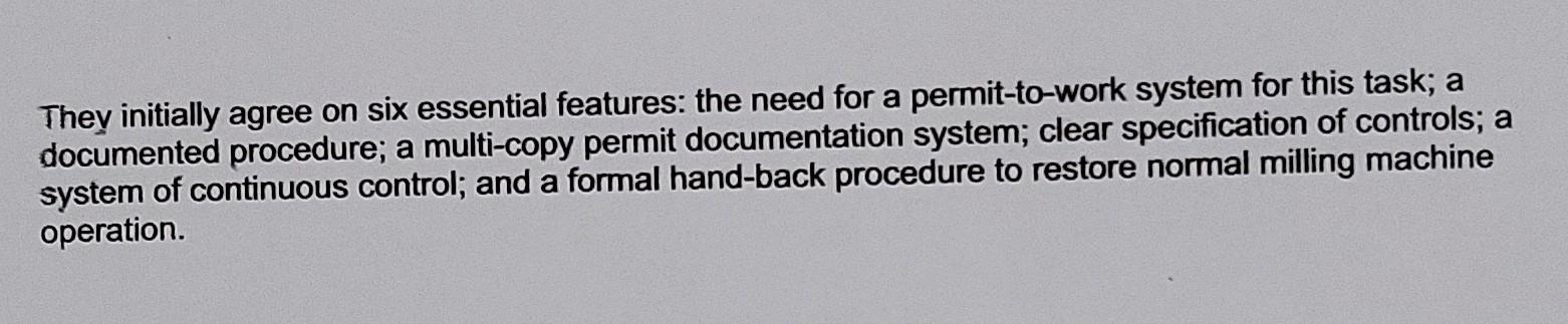 SCENARIO You are a shift supervisor working for