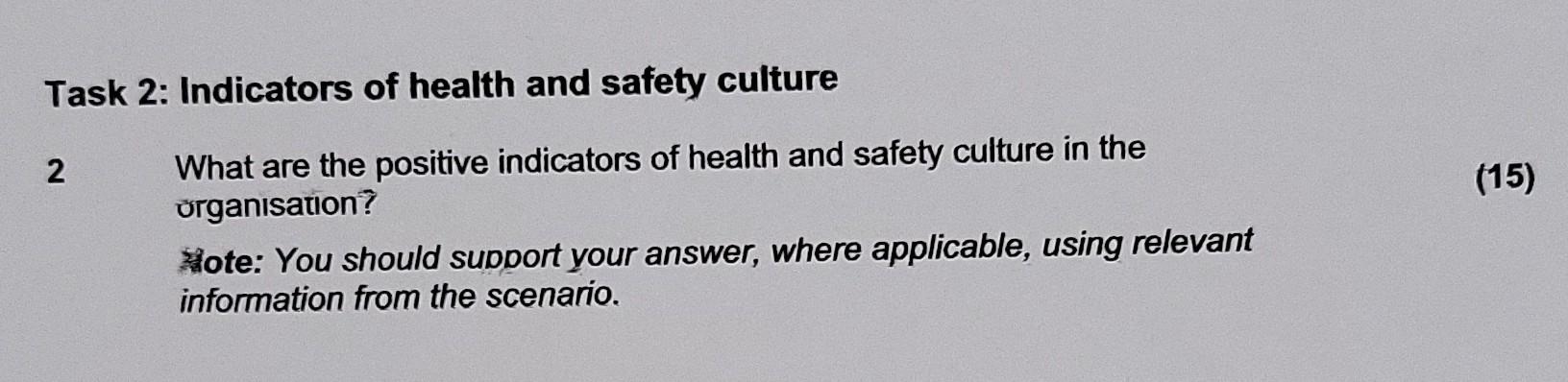 SCENARIO You are a shift supervisor working for