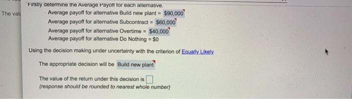 valt Using the decision making under uncertainty