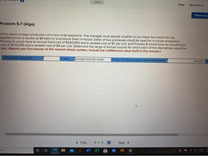 I need help please. Saved Help Save & Exit Check