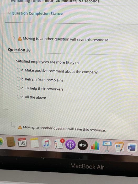 Remaining Time: 1 hour, 23 minutes, 09 seconds