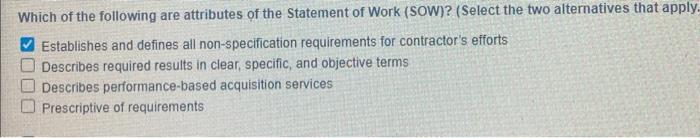 Which of the following are attributes of the