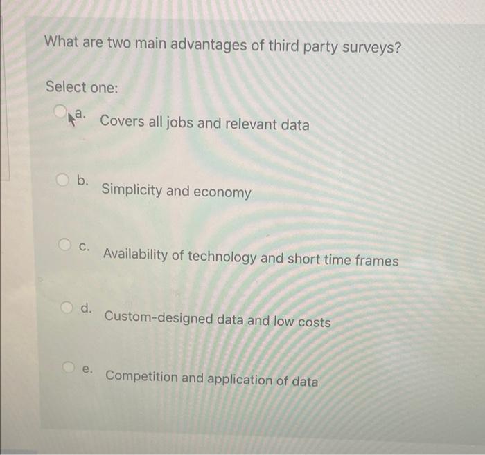 What are two main advantages of third party