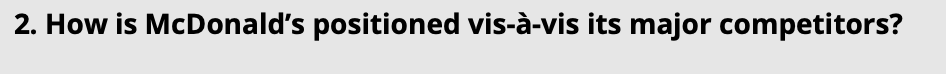 1. Which trends in McDonald's external
