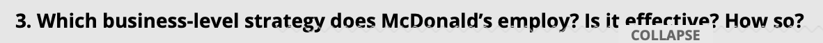 1. Which trends in McDonald's external