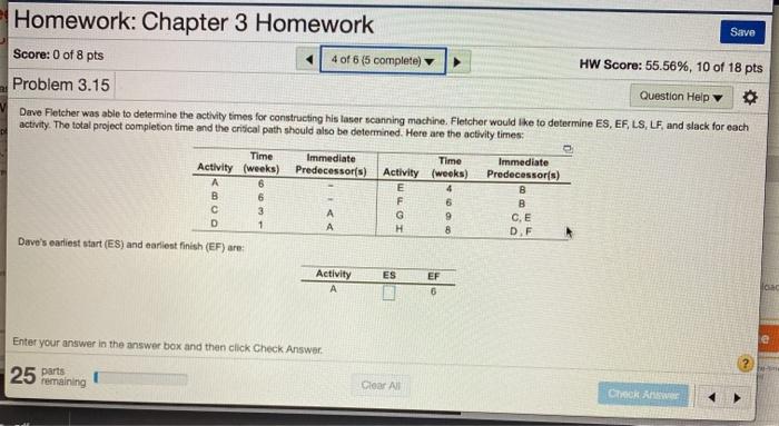 Can you do (ES) and (EF) for A-H please?
