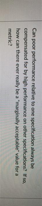 Can poor performance relative to one