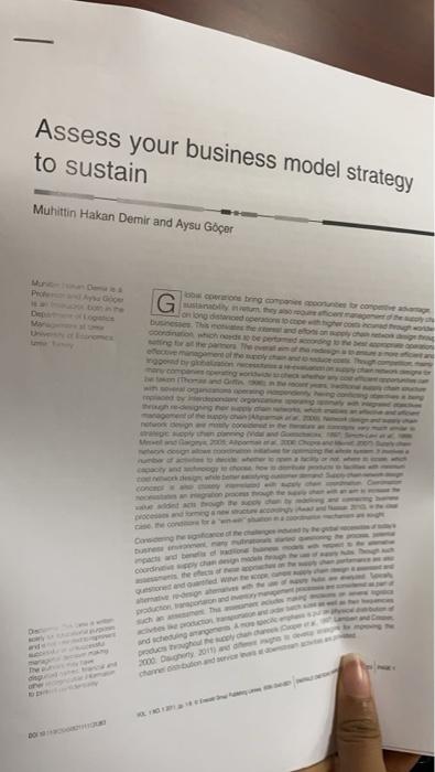 Assess your business model strategy to sustain